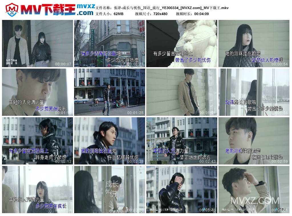 张津-成长与忧伤_国语_流行_YE300334